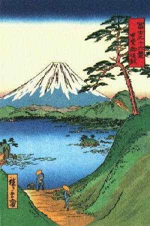 Hiroshige, from '36 Views of Mt. Fuji'. 36 kB.