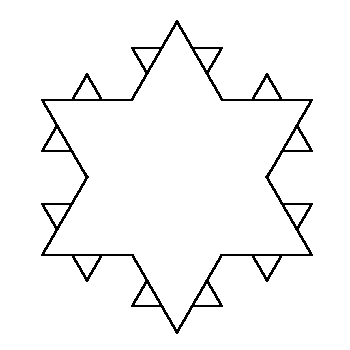 Koch Curve, step 4. 3 kB.